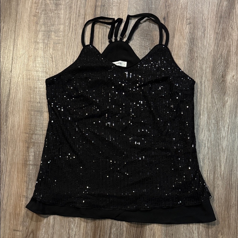 Black Sequin Women's Top